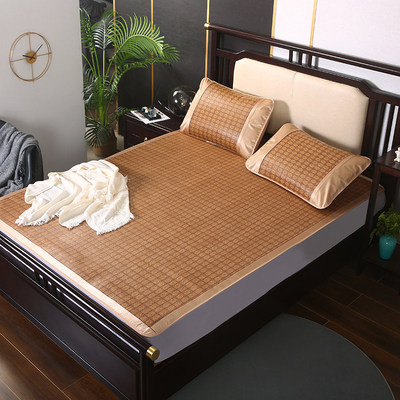 良品拾光丨中式编织藤凉席三件套夏季透气凉爽席子折叠床上用品-2