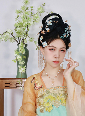 韶华记玉石珍珠花朵汉服璎珞项链