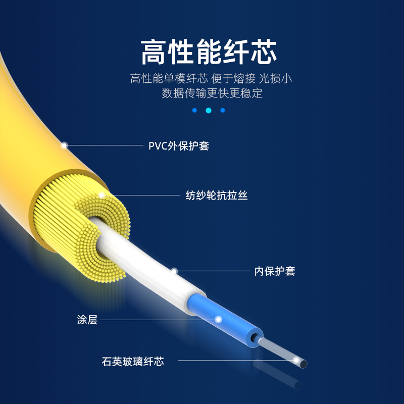 汤湖 12芯LC束状尾纤lc单模光纤跳线电信级可订做FC/ST/FC头尾纤 - 图3