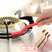 Japan Gas Cooker Cleaning Brush 3 Fitted Kitchen Supplies Range Hood hearth cleaning tools steel wire small brushes