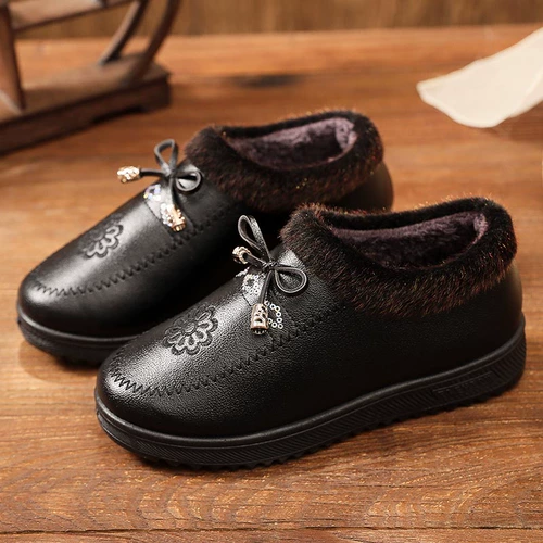 Полиуретановые слипоны, флисовая обувь, нескользящие короткие сапоги для матери