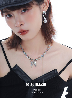 新款个性小众ins风夸张简约蝴蝶