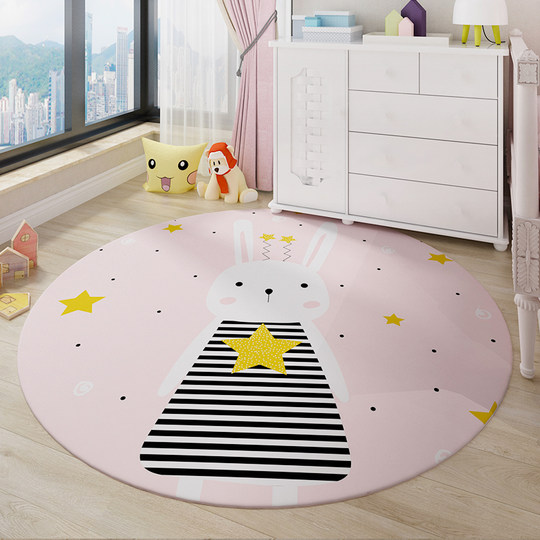 Cute cartoon monkey round carpet living room coffee table bedroom cloakroom swivel chair hanging basket mat children's room bedside blanket