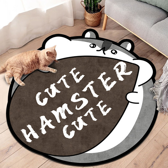 Cute cartoon monkey round carpet living room coffee table bedroom cloakroom swivel chair hanging basket mat children's room bedside blanket