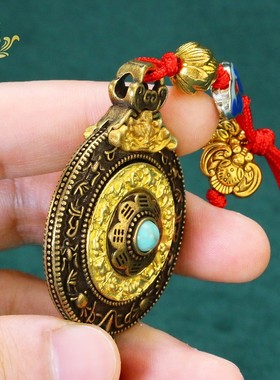 九宫八卦牌西藏吊坠十二生肖腰牌