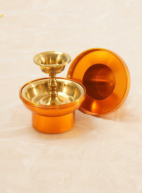 藏式不锈钢八吉祥佛前供杯带盒