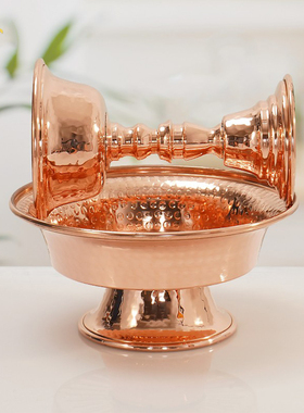 藏式仿尼泊尔红铜护法杯