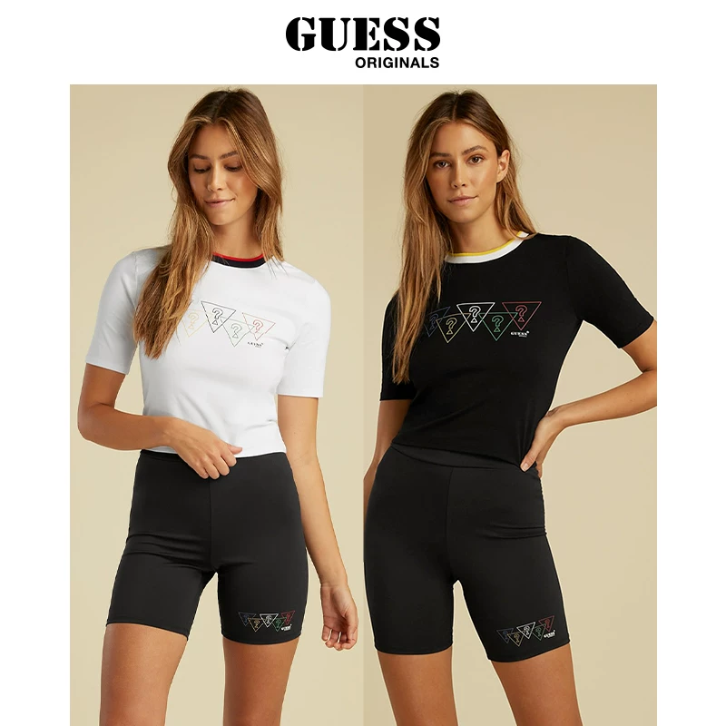 Футболка GUESS Originals Ms. Circle Circle American Fashionable T -shirt W1Yi06R6CS1