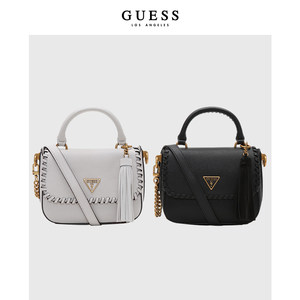 GUESS 女士纯色金属倒三角LOGO温柔单肩手提包-HB866020