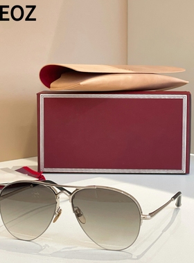 jmm AMELIA休闲风飞行员式半框金属框墨镜太阳眼镜男女潮款中大脸