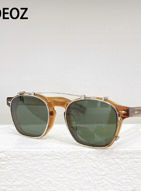 ZEPHIRIN 47带夹片两用方形近视眼镜框板材太阳眼镜复古墨镜