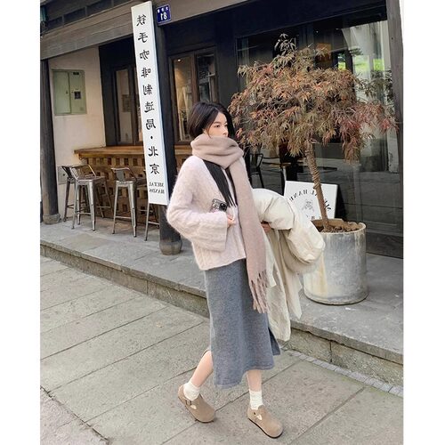 全包真皮博肯鞋女秋冬加绒2026新款厚底单鞋一脚蹬钓鱼博肯鞋 - 图0