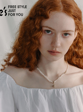 shes茜子巴比耶优雅工艺珍珠项链手链两戴式锁骨链高级感叠戴颈链