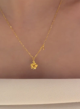 女款花朵星星锁骨链小众高级感