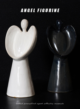 天使摆件陶瓷艺术简约装饰