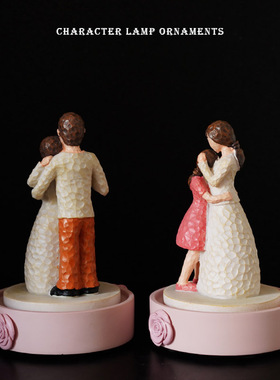 欧式树脂发光灯摆件装饰