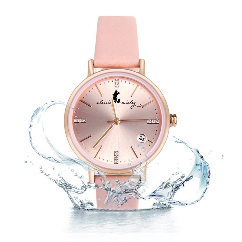 迪士尼女学生简约气质防水夜光手表 尚渝手表国产腕表