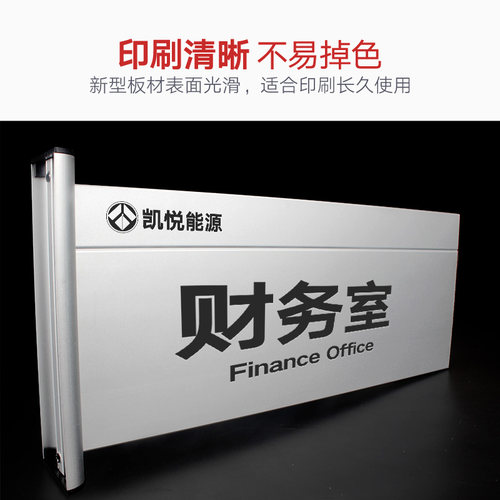门牌的定制铝合金科室牌空白的数字号单面办公室号标识12x28cm - 图2