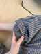 Women's summer Korean style striped simple wide-leg small pajama pants versatile large size casual home long trousers thin