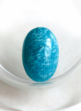 天然天河石莫桑比克裸石戒面配件