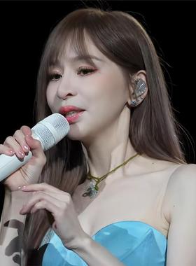 王心凌演唱会同款项炼小清新花朵串珠百搭小众设计森系锁骨炼颈炼