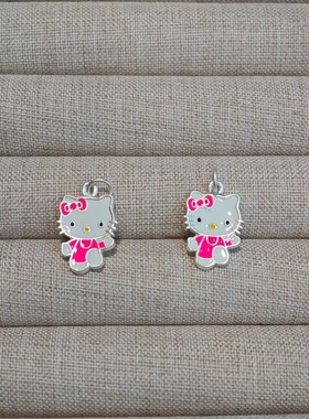 纯银999足银HelloKitty同款项链小众设计感高级轻奢锁骨链送女友