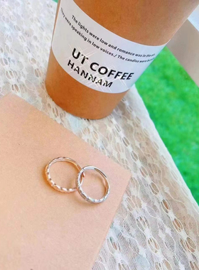 纯银999对戒开口送礼带包装盒