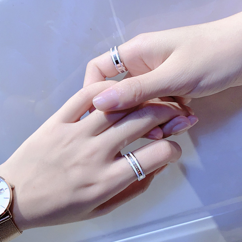 官网正品纯银情侣戒指一小众对戒 易升珠宝戒指/指环