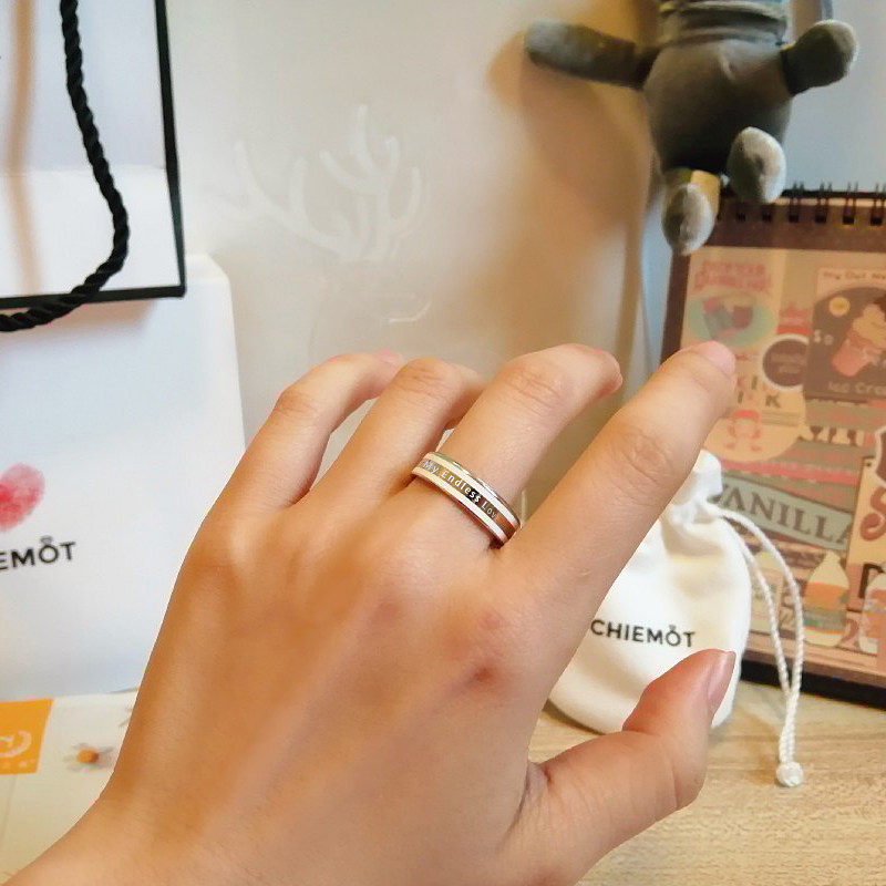 官网正品纯银情侣戒指一小众对戒 易升珠宝戒指/指环