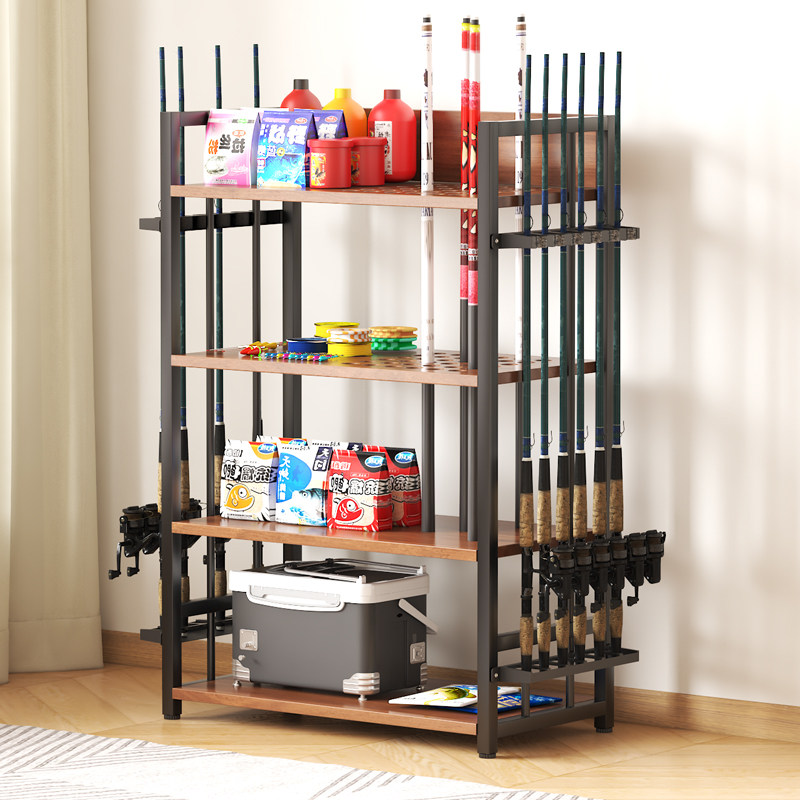 鱼竿支架鱼竿放置架展示架家用渔具收纳柜路亚竿架免打孔置物架,淘宝优惠券,粉丝福利购,淘宝优惠卷