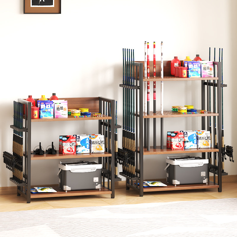 鱼竿支架鱼竿放置架展示架家用渔具收纳柜路亚竿架免打孔置物架,淘宝优惠券,粉丝福利购,淘宝优惠卷