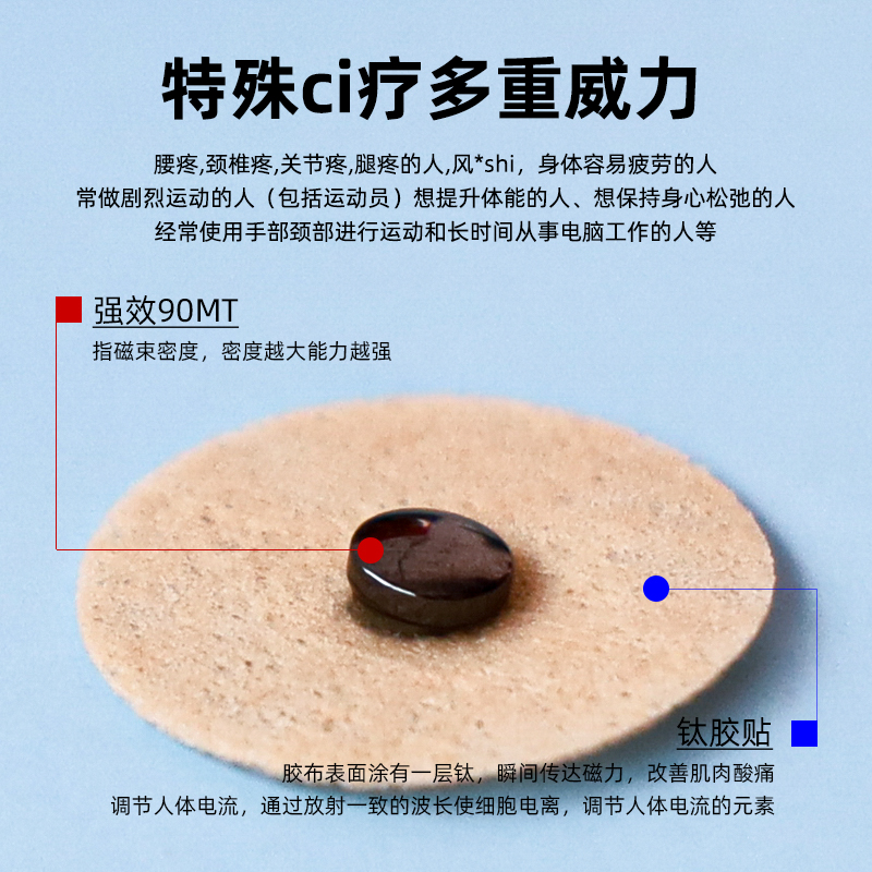 日本进口易利气痛痛贴130mt护腰肩膝颈椎关节疼痛48粒磁石痛痛贴 - 图2