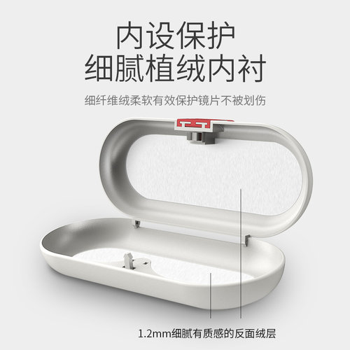 车载眼镜盒白色多功能车内遮阳板卡片收纳墨镜盒汽车眼镜夹车用品 - 图1