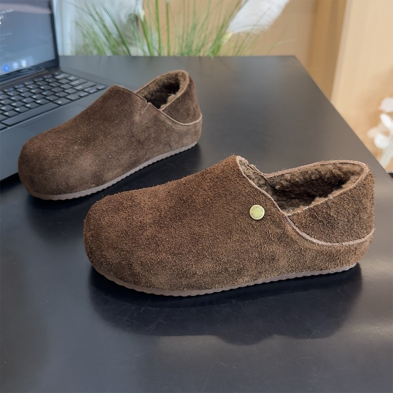 两穿加绒全包勃肯鞋女2025新款秋冬季一脚蹬雪地靴豆豆鞋毛毛棉鞋,淘宝优惠券,粉丝福利购,淘宝优惠卷