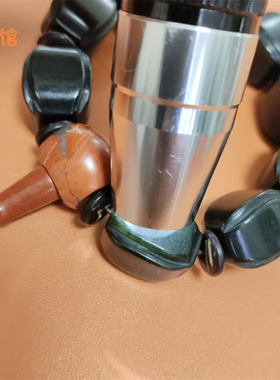 塔青玉四棱珠手串男款带三通新疆塔什库尔干青玉老料手链手钏