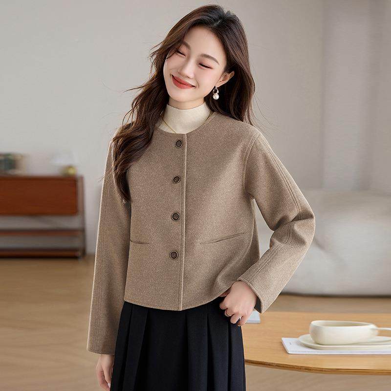 小香风毛外套呢女新款JX8282春秋小个子女士时短尚款冬毛呢上衣,淘宝优惠券,粉丝福利购,淘宝优惠卷