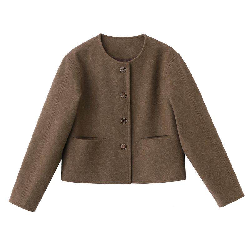 小香风毛外套呢女新款JX8282春秋小个子女士时短尚款冬毛呢上衣,淘宝优惠券,粉丝福利购,淘宝优惠卷