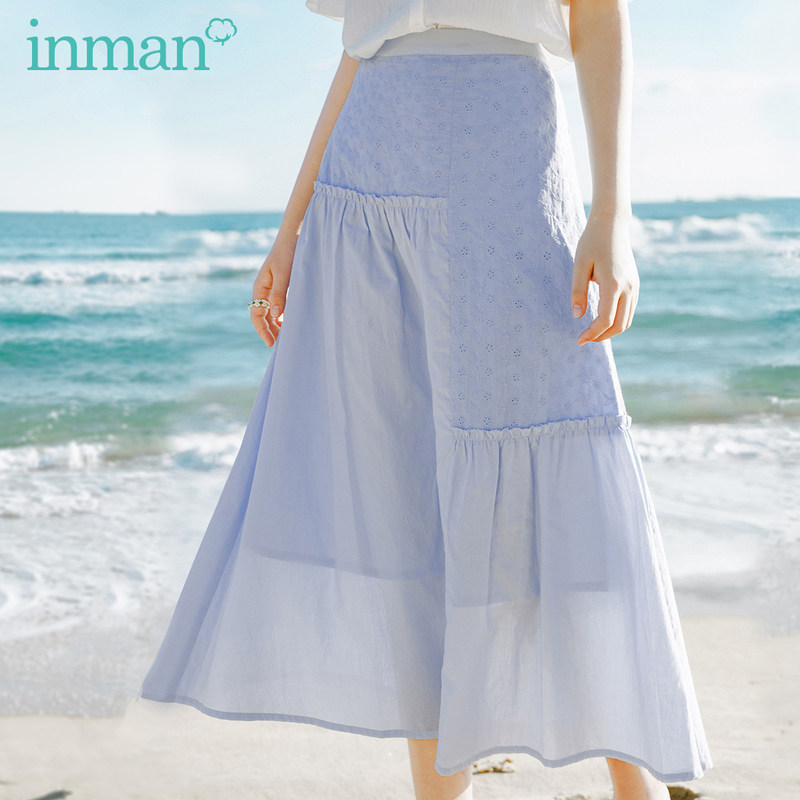 茵曼旗舰店全棉2020新款少女半身裙 茵曼筱茵半身裙