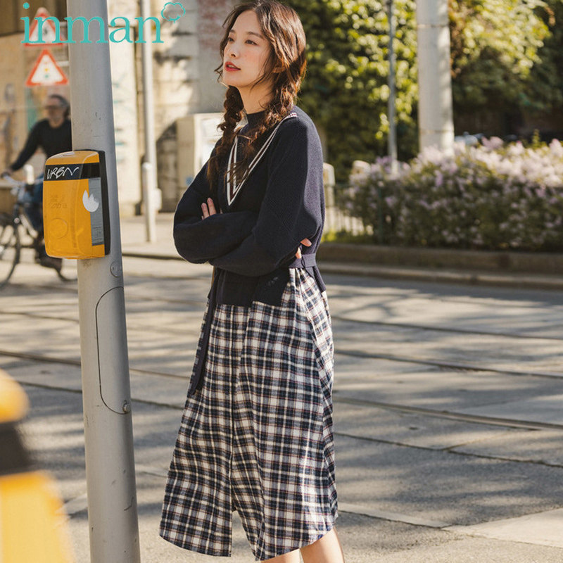 茵曼旗舰店减龄洋气套装裙连衣裙 茵曼筱茵连衣裙