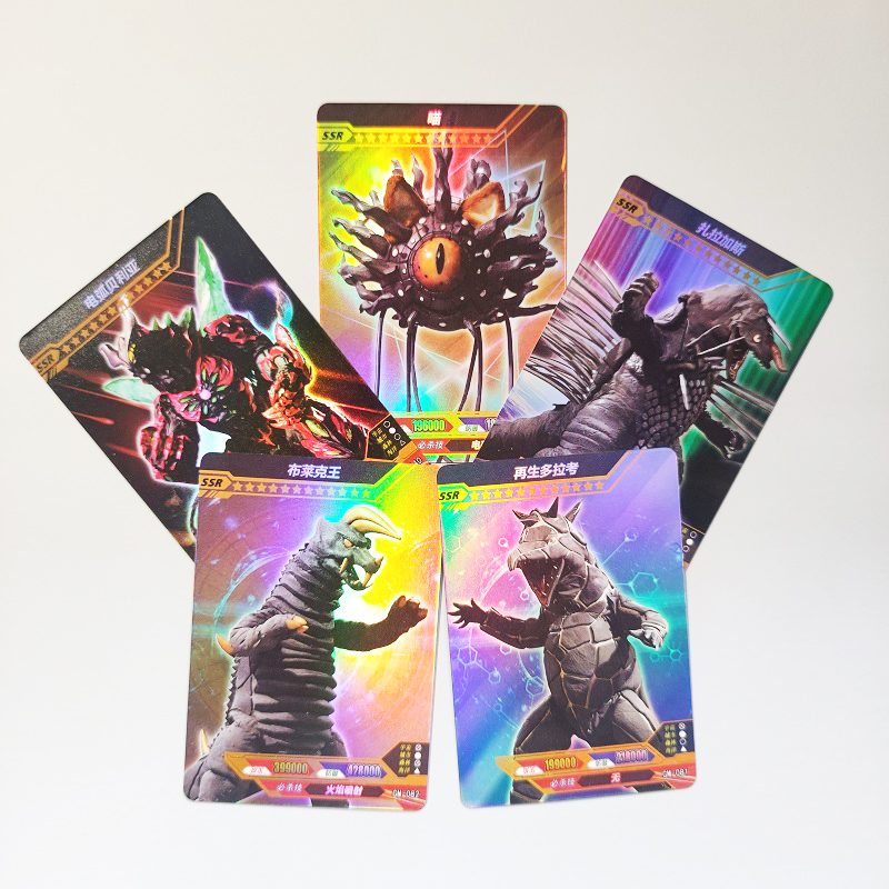 全套怪兽稀有满星闪卡SSR卡片哥莫拉6D变换卡儿童超人男孩的玩具 - 图2