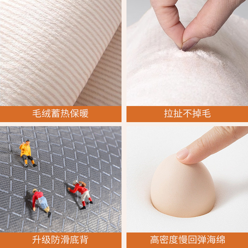 卡通毛绒小猫防滑坐垫家用办公室椅垫复古加厚沙发垫冬季隔凉保暖,淘宝优惠券,粉丝福利购,淘宝优惠卷