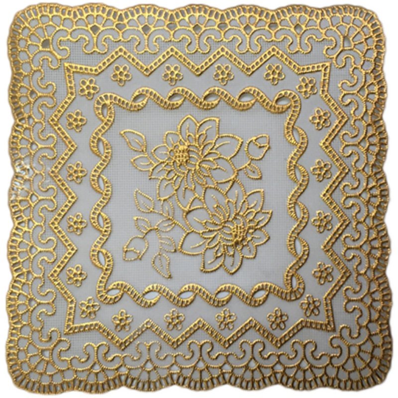 PVC烫金西餐垫防滑杯垫圆形托盘垫烟灰缸垫家用花瓶装饰垫 茶几垫,淘宝优惠券,粉丝福利购,淘宝优惠卷