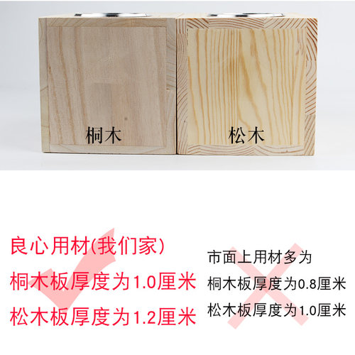 虎皮牡丹玄凤松木繁殖箱鹦鹉桐实木质保暖鸟窝巢孵化箱鸟用品包邮 - 图1