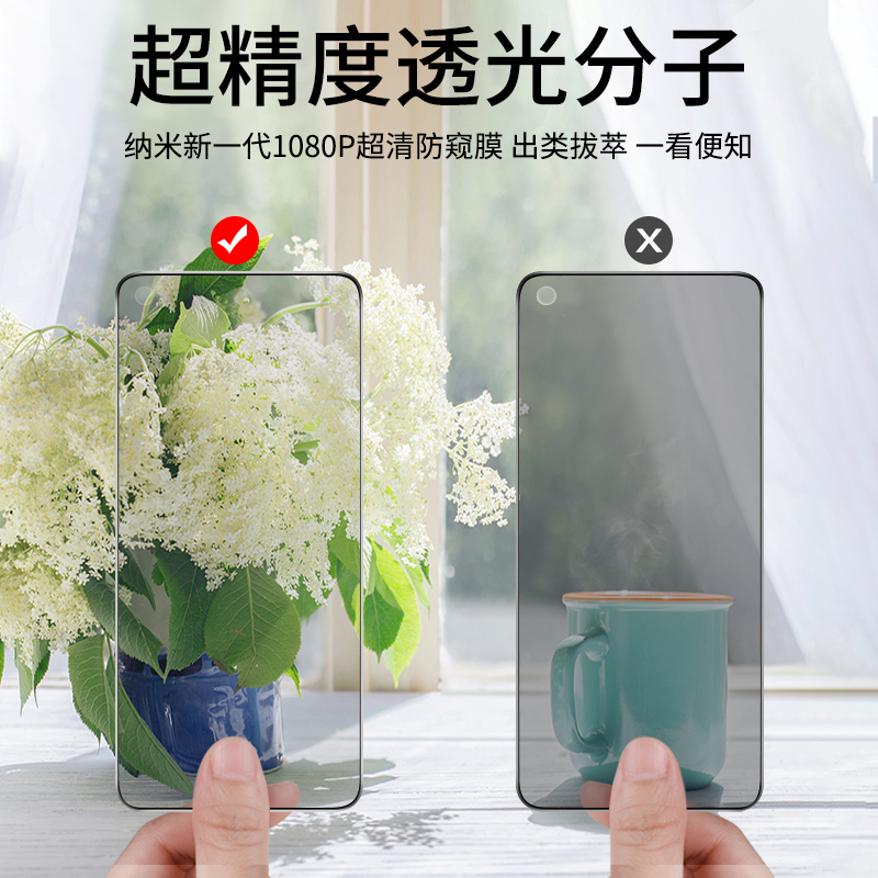 适用于opporeno7pro钢化膜reno7防窥膜reno7se手机膜曲面全屏覆盖oppo防偷窥水凝全包保护贴膜por防摔防爆 - 图2