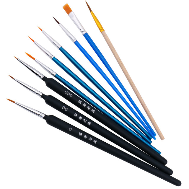 Line pencil clay face pen figure pointed brush