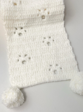 猫咪踏雪围巾可爱小猫爪手工diy钩织材料包云朵绵绵慕丝线送女友