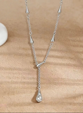 金色水滴时尚百搭项链女