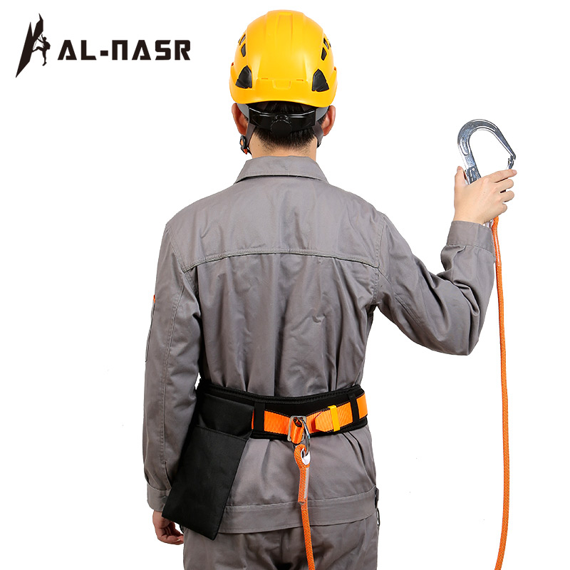 安全带腰带户外防坠落高空作业电工空调施工耐磨安全绳单腰保险带 - 图0