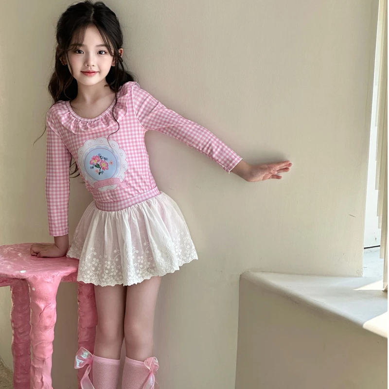 女童泳衣分体平角裙式保守公主风长袖防晒泳衣夏季新款儿童泳装,淘宝优惠券,粉丝福利购,淘宝优惠卷