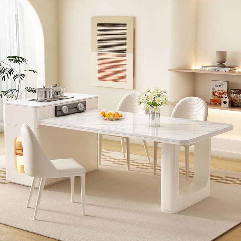 馨佰利岩板岛台餐桌一体多功能家用轻奢茶台两用奶油现代简约餐桌,淘宝优惠券,粉丝福利购,淘宝优惠卷
